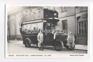 pp2088 - Midland Bus - Birmingham in 1913  - Pamlin postcard