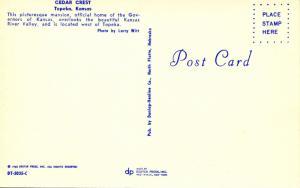 KS - Topeka. Cedar Crest, the Governor's Mansion