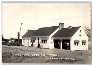 1947 Lobster Pound View Searsport Maine ME RPPC Photo Unposted Postcard 