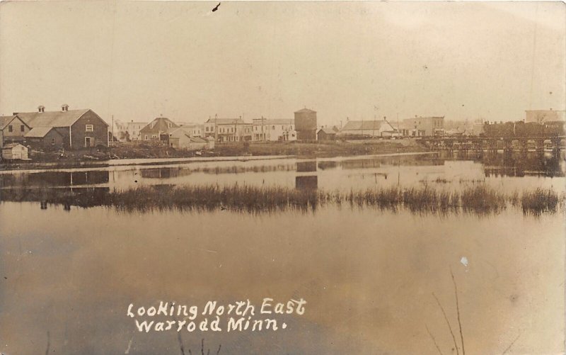 J17/ Warroad Minnesota RPPC Postcard c1910 North East Homes Store 71