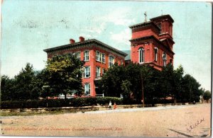 Cathedral of Immaculate Conception, Leavenworth KS c1908 Vintage Postcard K28