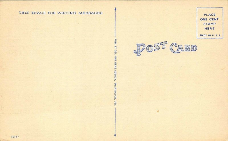 Dover Delaware 1940s Postcard Elizabeth W. Murphy School