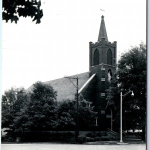 c1950s West Union, IA RPPC Catholic Church Real Photo Mary Tower Postcard A105