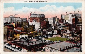 USA Missouri St. Louis Skyline Vintage Postcard C226