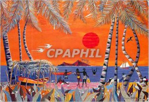 Modern Postcard Images Caribbean Beach corall