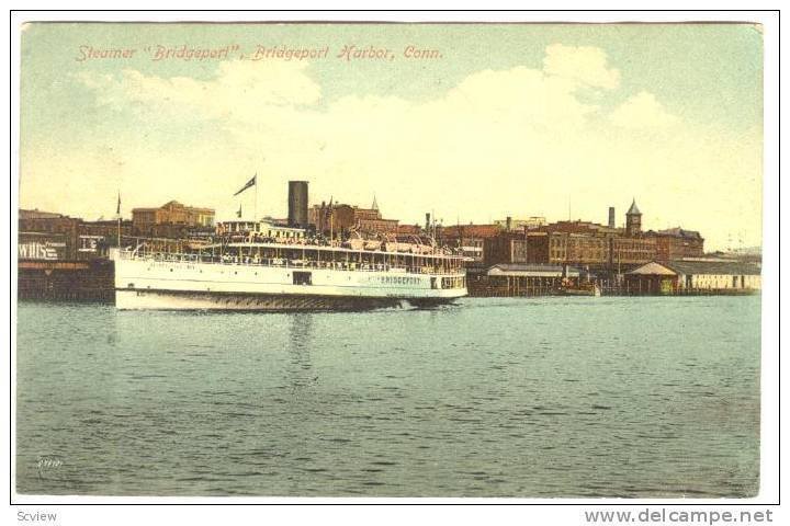 Steamer Bridgeport, Bridgeport Harbor, Connecticut, PU-1909