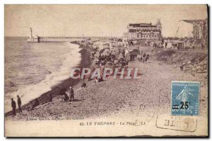 Old Postcard Le Treport The Beach