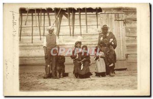 CARTE PHOTO Family of & # 39arbis has Marnouba Tunisia TOP