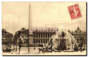 Old Postcard Paris Place De La Concorde