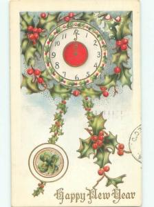 Divided-Back NEW YEAR SCENE Great Postcard AA2038