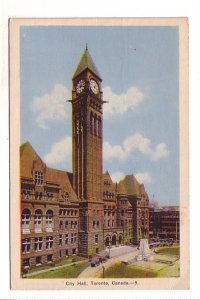 City Hall with Clock Tower, Toronto, Ontario, Used 1942