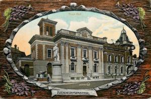 Beautiful Embossed Border On Town Hall. Kidderminster Postcard. 1913 Postmark