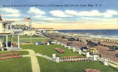 Beach And Boardwalk in Cape May, New Jersey