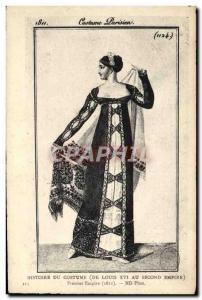 Old Postcard Paris Fashion Costume History of Costume Louis XVI to the Second...