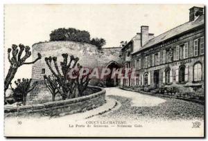 Coucy the Castle - The Gate of Soissons - - Old Postcard