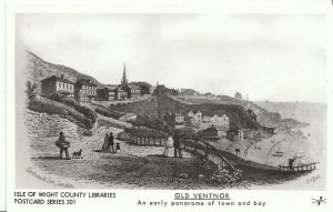 Isle of Wight Postcard - Old Ventnor - An Early Panorama of Town and Bay  BH824