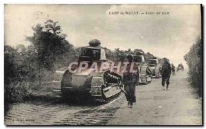Postcard Old Army Tank Camp Mailly Tanks Road