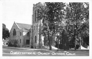 Ontario California Congregational Church Real Photo Antique Postcard K60041