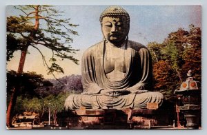 Daibutsu In Kamakura Japan~Bronze Statue 40 Ft High Vintage Postcard A276