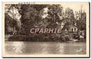 Old Postcard Andresy Pretty View In & # 39Ile Treader