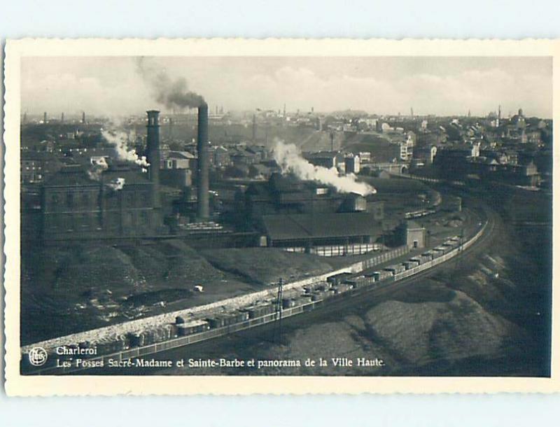 old rppc FACTORY SCENE Charleroi - Tchalerwe - Wallonia - Hainaut Belgium HM2235