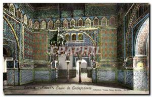 Old Postcard Sevilla Alcazar Salon Embajadores