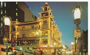 America Postcard - San Francisco's Chinatown at Night     SL623