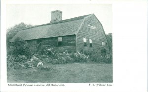1900s Oldest Baptist Parsonage Old Mystic Groton Connecticut Postcard