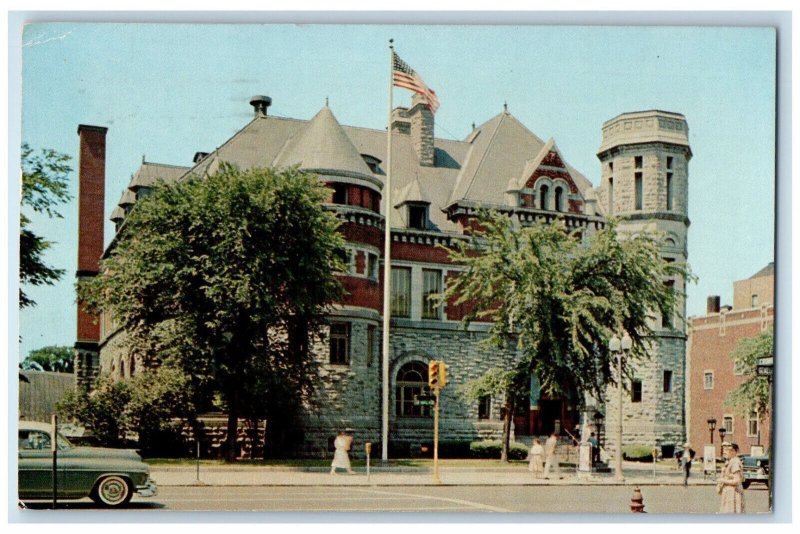 1958 US Post Office Building, Genesee Street Auburn New York NY Postcard