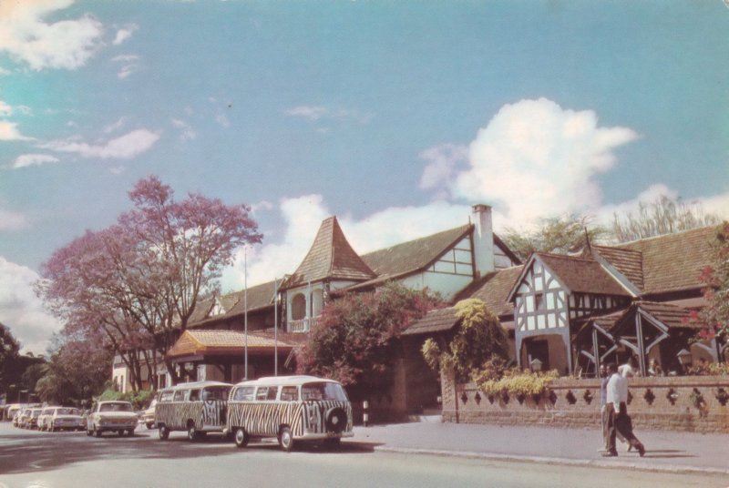 Norfolk Hotel Nairobi Zebra African Wildlife Vans 1970s Postcard