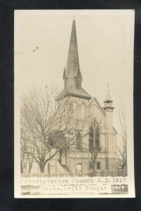 RPPC JACKSONVILLE OREGON PRESBYTERIAN CHURCH VINTAGE REAL PHOTO POSTCARD