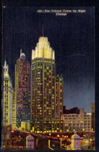 The Tribune Tower at Night,Chicago,IL