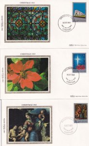 Christmas 1982 1983 SIX Lifeboat Flowers New Zealand Benham First Day Cover s