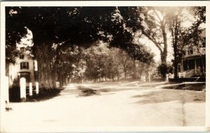 RPPC Tree Lined Street Dirt Road Town Somewhere c1920 Real Photo Postcard U20