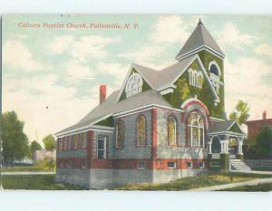 Divided-Back CHURCH SCENE Fultonville New York NY L6236