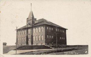 H57/ Ladysmith Wisconsin RPPC Postcard c1909 High School Building  108