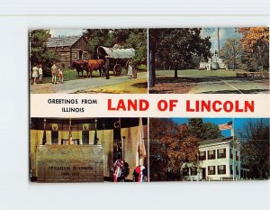 Postcard Land Of Lincoln, Greetings From Illinois