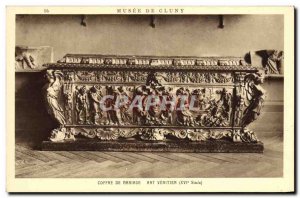 Old Postcard Cluny Museum of Art Venetian Wedding Chest