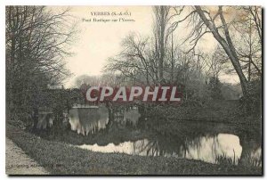 Old Postcard Yerres S and O Bridge Rusique Yerres