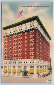 Postcard AR Little Rock Hotel Lafayette Vintage Linen N12