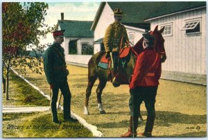 Postcard - Officers at the Macleod Barracks - Fort Macleod, Canada