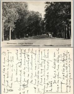 VINTAGE RPPC REAL PHOTO POSTCARD - WASSENAAR LANGE KERKDAM NETHERLANDS