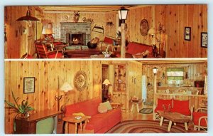 STROUDSBURG, Pennsylvania ~Poconos Resort COUNTRYSIDE LOG COTTAGE 1950s Postcard