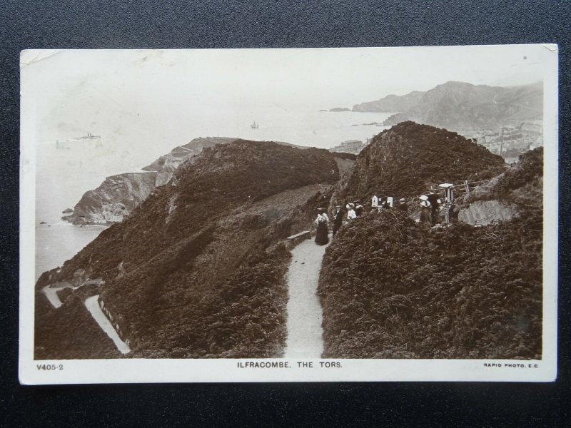 Devon ILFRACOMBE The Tors c1910 RP Postcard by Rapid V405-2