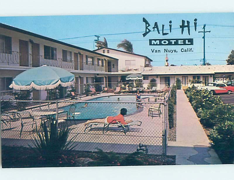 Unused Pre-1980 MOTEL SCENE Van Nuys - Los Angeles California CA G7285