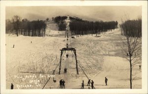 Rutland Vermont VT Pico Alpine Ski Lift Skiing c1940 Real Photo Postcard