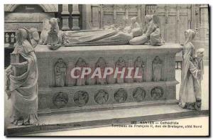 Postcard Old Nantes Cathedral Tomb of Francis II, Duke of Brittany