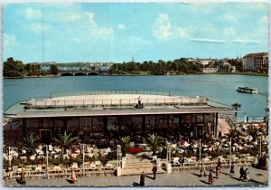 Postcard - Alster Pavilion and Inner Alster - Hamburg, Germany