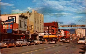 Postcard Fourth Avenue in Anchorage, Alaska