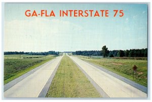 c1950s GA-FLA Georgia To Florida Interstate 75 New Superhighway Vintage Postcard